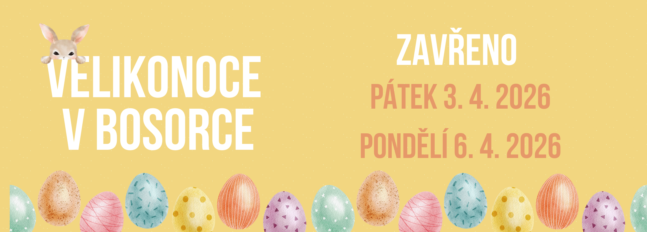 Provozní doba - Velikonoce