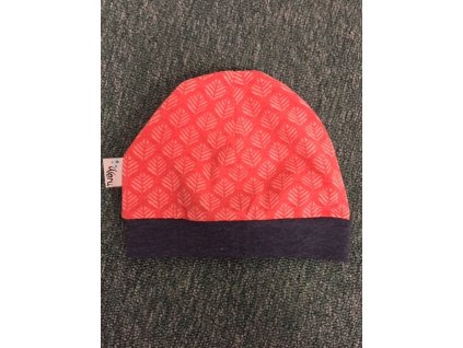 Čepička Lístky na oranžové (obvod 42-48 cm), ByVeru