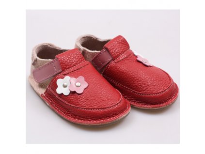 Kožené barefoot boty Lollipop - podrážka 3 mm - pravá 24, levá 23, Tikki shoes