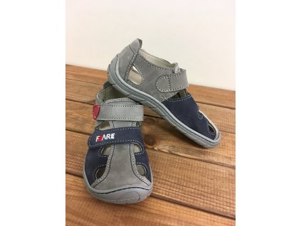 Kožené sandále - modro šedé, Fare bare