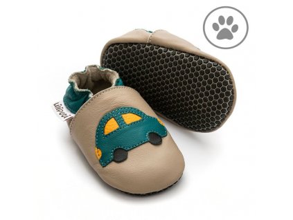 liliputi soft paws baby shoes green car 5051.png