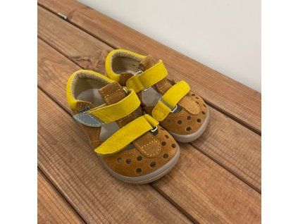 dětské barefoot sandály Beda Caramel BF 0001