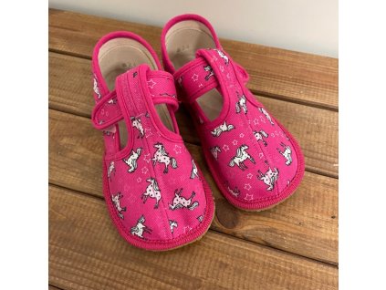 Bačkůrky zúžené (SLIM) - růžový koník/pink unicorn, Boty Beda