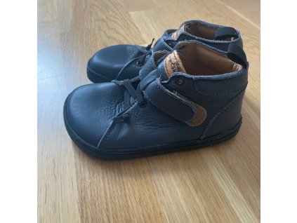 Kožené barefoot boty BF52 - modrá, Pegres