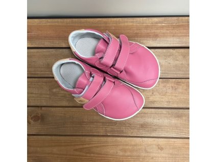 Barefoot Pegres BF54 - celoroční kožené boty - růžová, Pegres