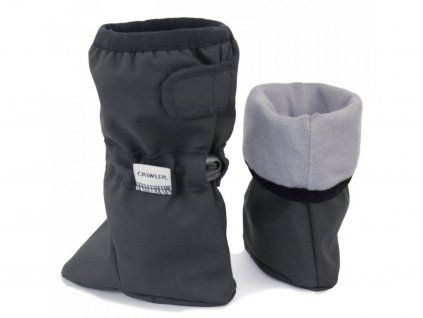 Capáčky softshell/merino - Černá/šedá, Crawler