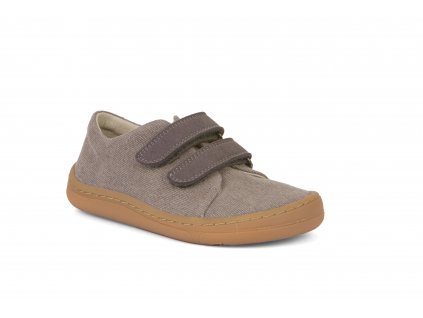Barefoot plátěné boty VEGAN VELCRO - GREY+, Froddo