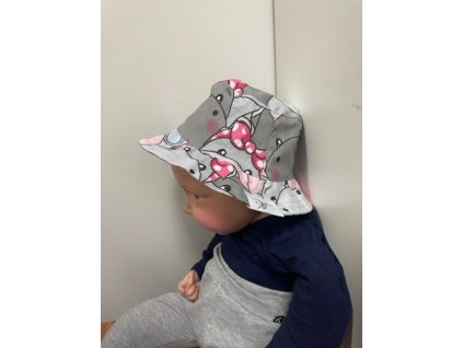 Bavlněný klobouček - hrošík, Dahlia fashion designer