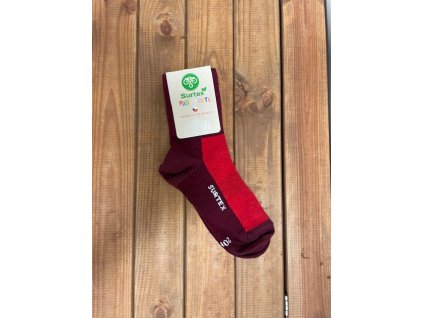 Ponožky Surtex LÉTO dětské (70%) - bordó s červenou, Surtex