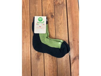 Ponožky Surtex dvoubarevné s froté ve šlapce 70% (dětské) - zelená, Surtex
