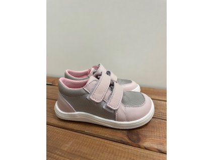 Barefoot tenisky Febo SNEAKERS GREY/PINK, Baby Bare Shoes