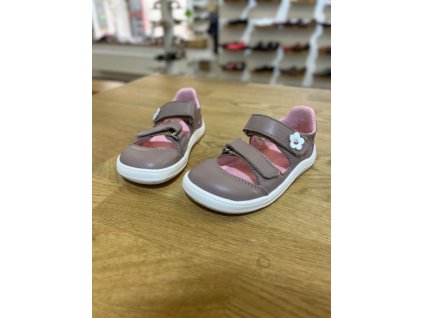 Barefoot kožené sandále FEBO JOY - Rosabrown, Baby bare shoes