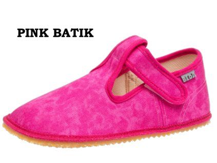 barefoot bačkory Beda Pink Batik BFN 170020/W