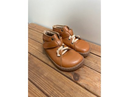 Kožené barefoot boty BF52 0.1 - hnědá v1, Pegres