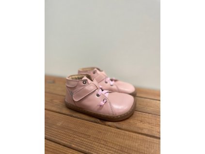 Kožené barefoot boty BF52 0.1 - růžová v1, Pegres
