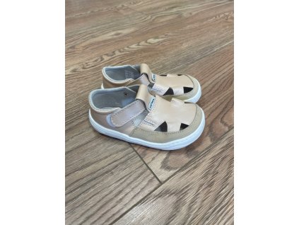 Kožené barefoot sandály SBF 51 0.1 - růžová, Pegres