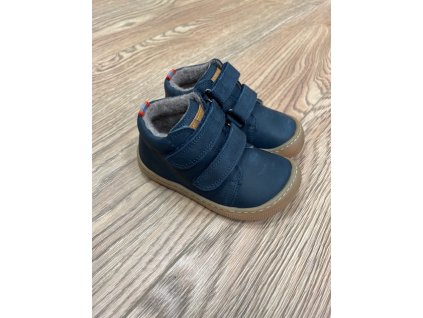 Zateplená barefoot kotníková obuv - DON 2.0 WOOL NAVY/MODRÁ, KOEL4kids