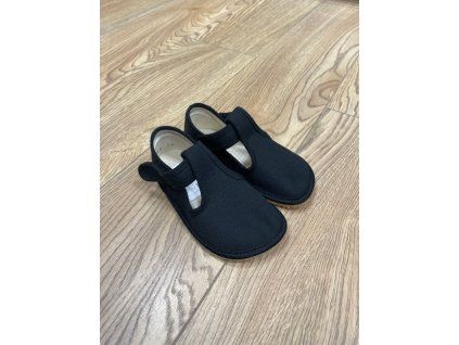 černé barefoot přezůvky Beda Just Black