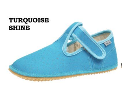 barefoot bačkory Beda Turquoise Shine BFN 170020/W