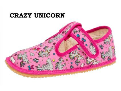 barefoot bačkory Beda Crazy Unicorn BF 060010/W
