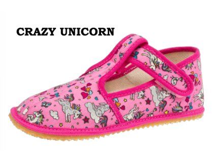 barefoot bačkory Beda Slim Crazy Unicorn BF 060010/W/02