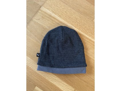 Čepice merino/bavlna dvouvrstvá - šedá, Duomamas