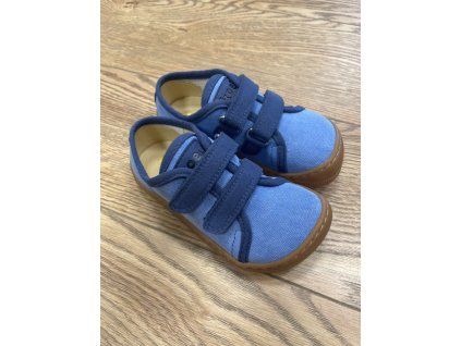 Barefoot plátěné tenisky DUD 2.0 Textile - Blue/modrá, Koel4Kids