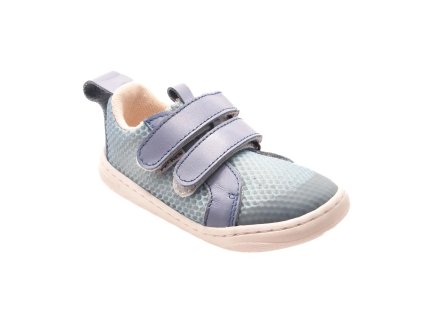 Dětské barefoot textilní tenisky SBF65L - modrá, Pegres