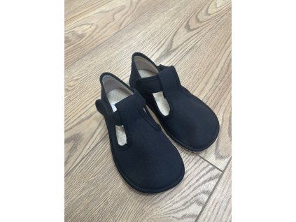 černé barefoot bačkory Beda Just Black s opatkem