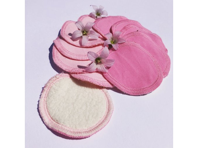 Odličovací tamponky z bio beránka “růžové” 10 ks, Nice Belly