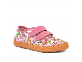 Barefoot plátěné jarní boty - Pink Unicorn, Froddo