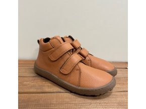 Barefoot kotníčkové boty Autumn - Cognac (nová podrážka), Froddo