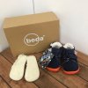 Zimní kožené boty s kožíškem a membránou na suchý zip - Blue Mandarine, Boty Beda
