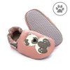 kožené barefoot capáčky Liliputi PAWS Polar Teddy