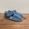 Barefoot bačkory s průřezy - Denim, Baby bare shoes – barefoot boty