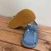 Barefoot bačkory s průřezy - Denim, Baby bare shoes – detail