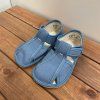 Barefoot bačkory s průřezy - Denim, Baby bare shoes – detail