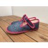 barefoot bačkory Beda Pink Denim BF 060010/W
