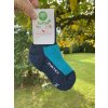 Merino ponožky 70% ovčí vlny (volný lem pro děti) - tyrkysová, Surtex