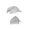 10470 1 chustka lniana z daszkiem grey szary popiel linen baby hat