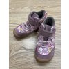 Zateplená barefoot kotníková obuv - Beau Tex Wool Old pink prints, KOEL4kids