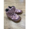 Zateplená barefoot kotníková obuv - Beau Tex Wool Old pink prints, KOEL4kids