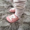 kožené barefoot capáčky Liliputi PAWS Pink Pussycat