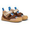 dětské kožené barefoot sandálky Affenzahn Prewalker Freely béžovo hnědé
