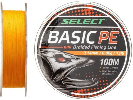Pletená šňůra Basic PE oranžová 150m 0,06mm 6lb/3kg