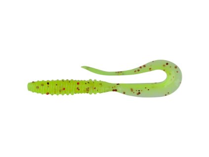Soft lure Keitech Mad Wag Mini 2,5" 6,3cm Chartreuse Red Flake (12ks)