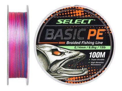 Pletená šňůra Basic PE Multicolor 150m 0,16mm 18lb/8,3kg