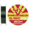 Pletená šňůra Basic PE zelená 150m 0,20mm 28lb/12,7kg