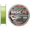 Pletená šňůra Basic PE světle zelená 150m 0,16mm 18lb/8,3kg