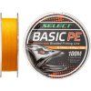 Pletená šňůra Basic PE oranžová 150m 0,06mm 6lb/3kg